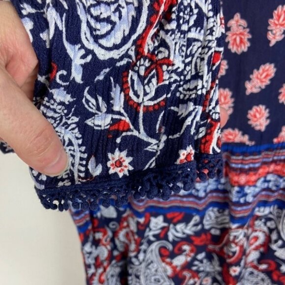 Bohemian Floral Printed Kimono Size XS Open Front Target Xhilaration Kaftan Boho - Picture 5 of 9